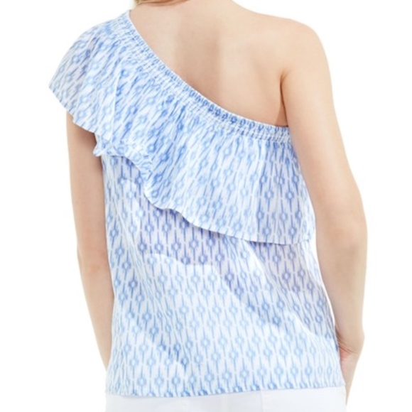 Two by Vince Camuto Ikat One-Shoulder Blouse - Picture 5 of 5